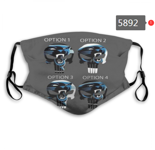 2020 NFL Carolina Panthers #3 Dust mask with filter
